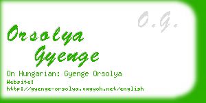 orsolya gyenge business card